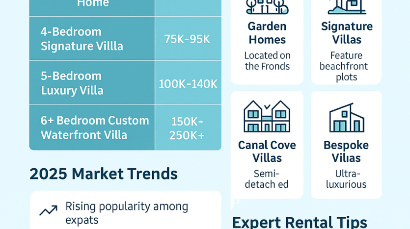 Palm Jumeirah villa rent 2025